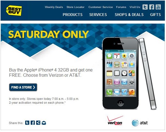 Best buy deals iphone 4